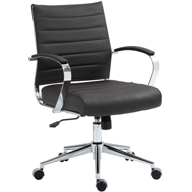Silla de Oficina EVERY en Piel Natural color Negro