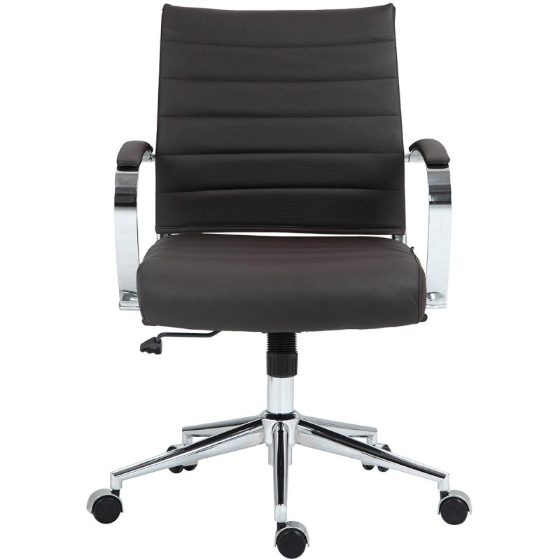 Silla de Oficina EVERY en Piel Natural color Negro