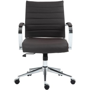 Silla de Oficina EVERY en Piel Natural color Negro