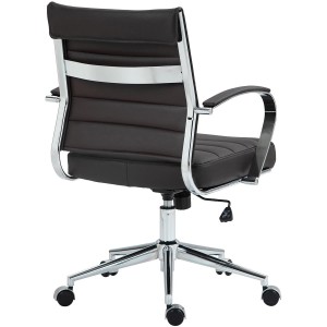 Silla de Oficina EVERY en Piel Natural color Negro