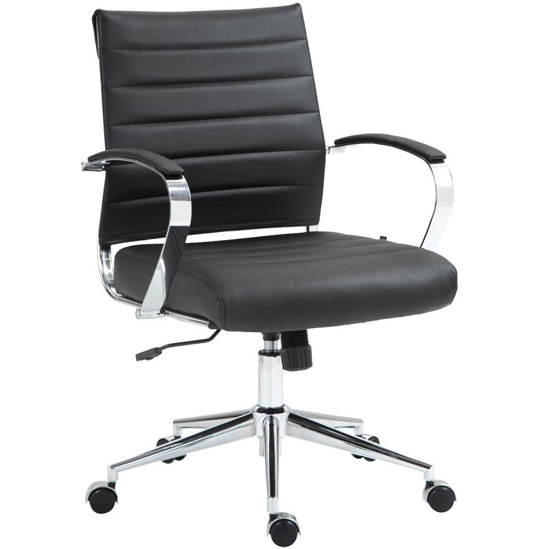 Silla de Oficina EVERY en Piel Natural color Negro