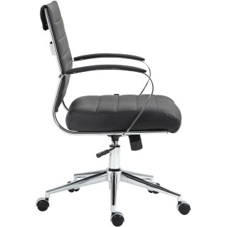 Silla de Oficina EVERY en Piel Natural color Negro 2