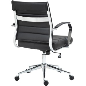 Silla de Oficina EVERY en Piel Natural color Negro