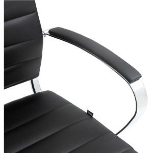 Silla de Oficina EVERY en Piel Natural color Negro