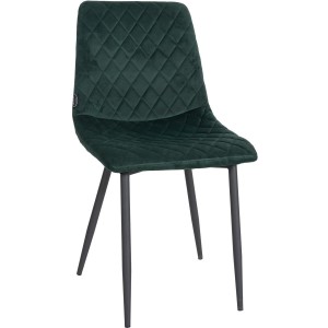 Silla de Confidente ROY, en terciopelo color negro