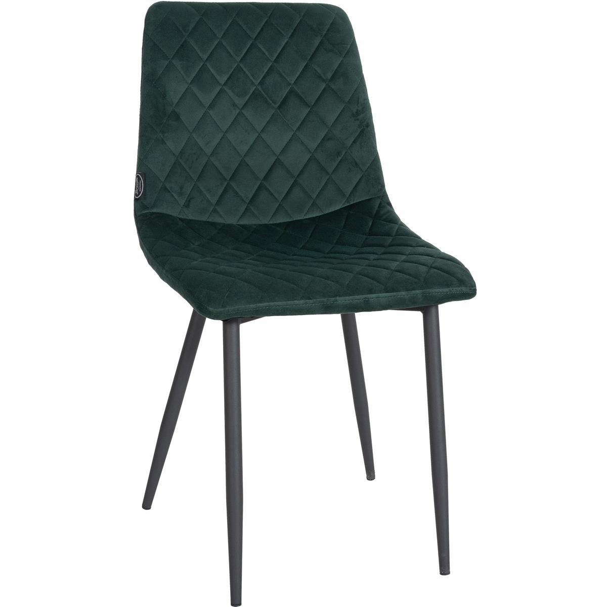 Silla de Confidente ROY, Robusta Estructura Metálica, en Terciopelo color Negro
