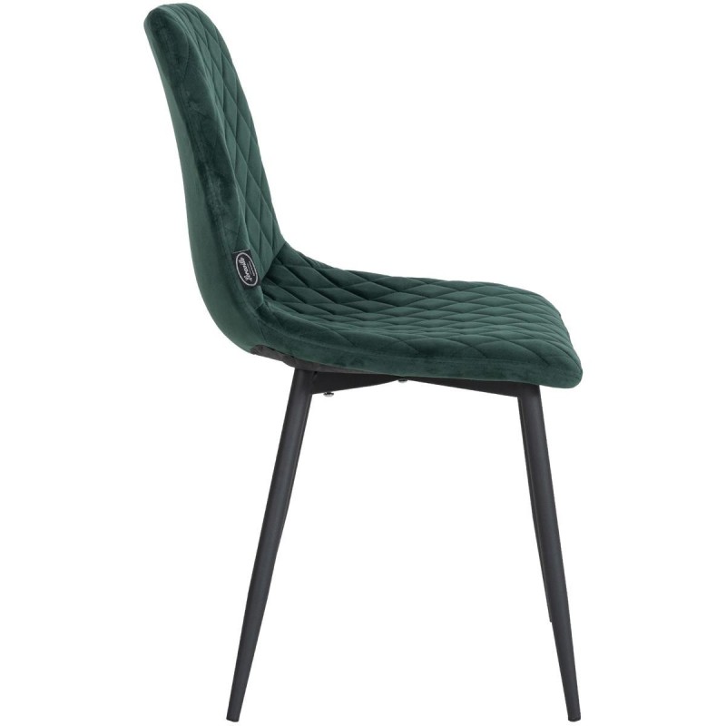 Silla de Confidente ROY, en terciopelo color negro