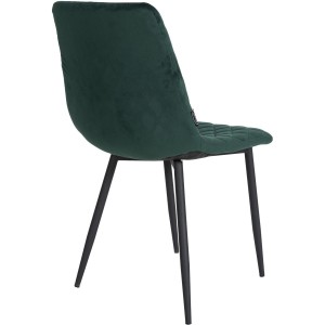 Silla de Confidente ROY, en terciopelo color negro