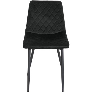 Silla de Confidente ROY, en terciopelo color negro 2