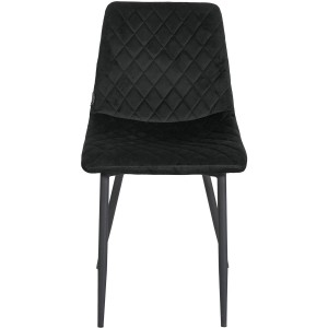 Silla de Confidente ROY, en terciopelo color negro