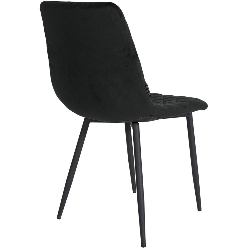 Silla de Confidente ROY, en terciopelo color negro