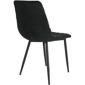 Silla de Confidente ROY, en terciopelo color negro