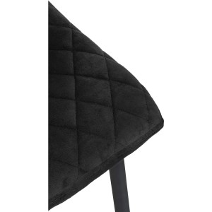 Silla de Confidente ROY, en terciopelo color negro