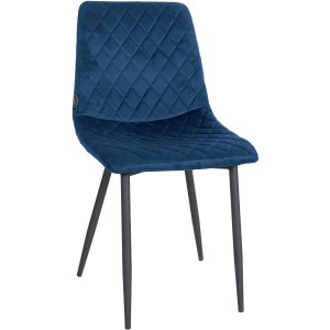 Silla de Confidente ROY, en terciopelo color negro