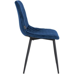 Silla de Confidente ROY, en terciopelo color negro