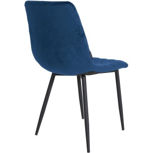 Silla de Confidente ROY, en terciopelo color negro