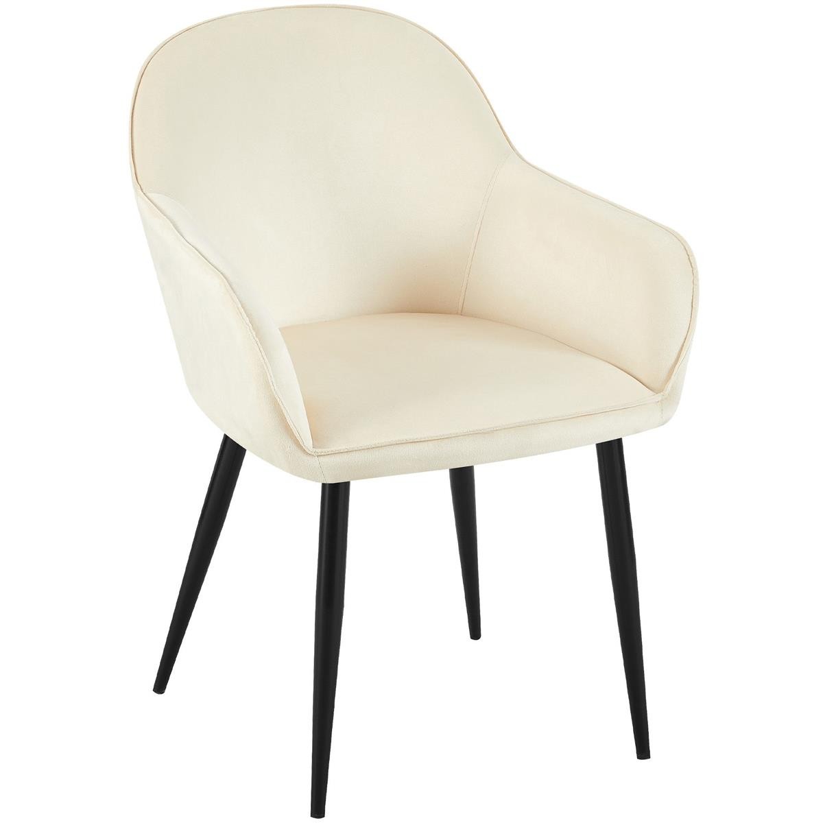 Silla de Confidente TAMARA, Diseño moderno y Sofisticado, en Terciopelo color Negro
