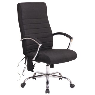 Silla de oficina VALANTY MASAJE TELA, grueso acolchado, en negro
