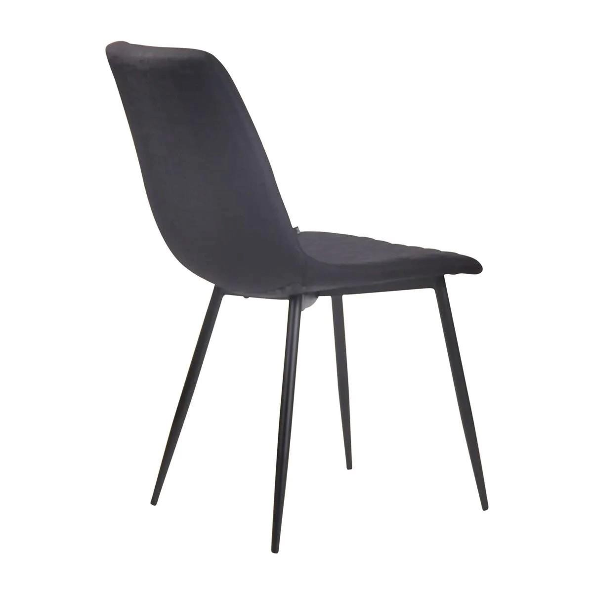 Silla de Confidente ROY TELA, Robusta Estructura Metálica, en color Negro