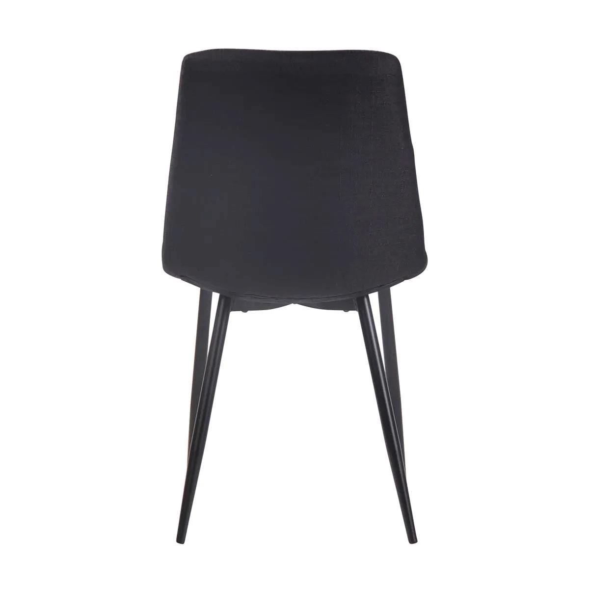 Silla de Confidente ROY TELA, Robusta Estructura Metálica, en color Negro