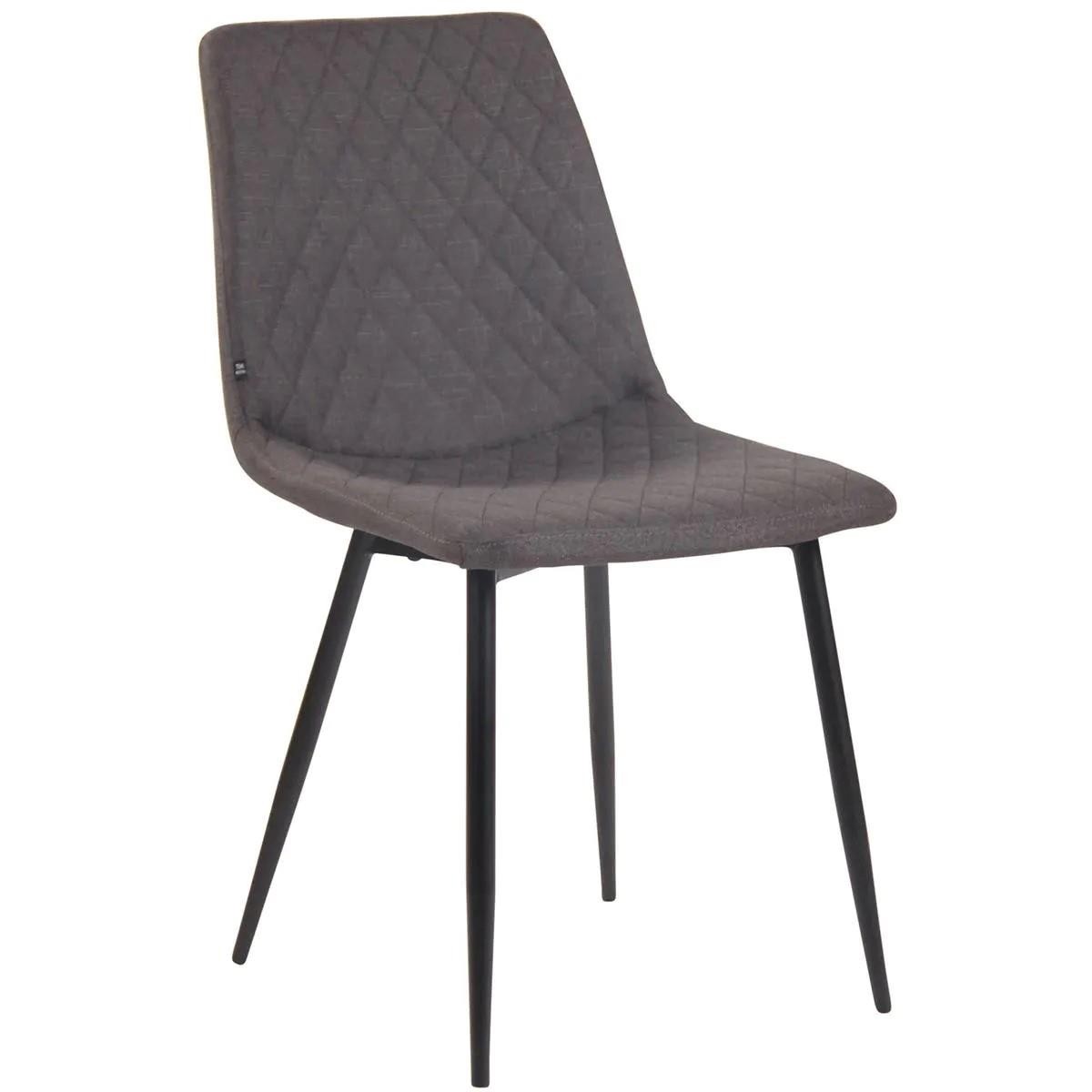 Silla de Confidente ROY TELA, Robusta Estructura Metálica, en color Negro