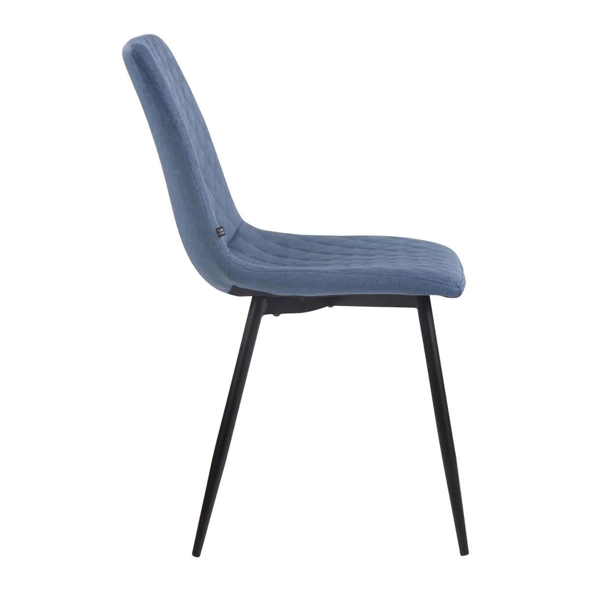 Silla de Confidente ROY TELA, Robusta Estructura Metálica, en color Negro