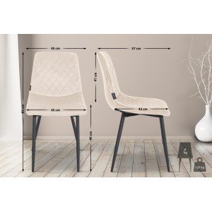Silla de Confidente ROY, en tela color negro