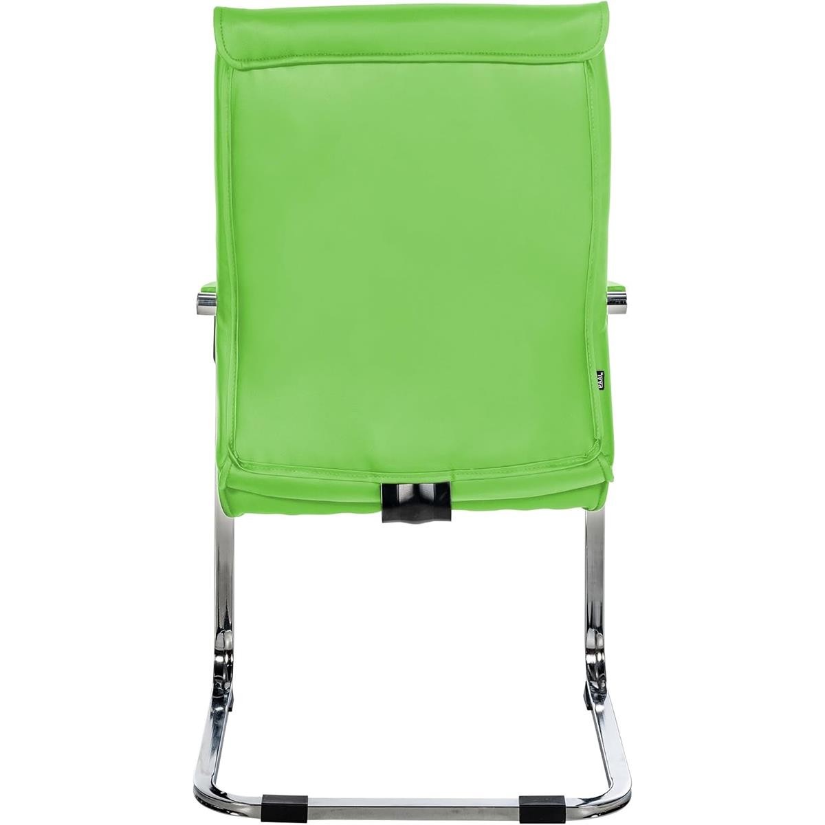 Silla de Confidente BENTON, Gran acolchado, Tapizada en Piel sintética, color Negro