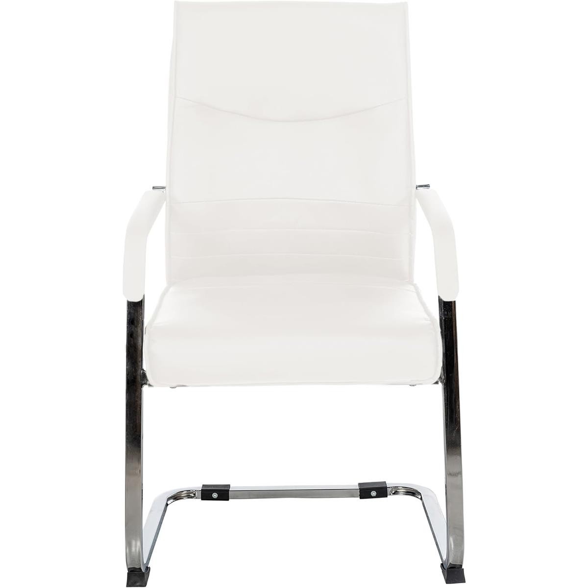 Silla de Confidente BENTON, Gran acolchado, Tapizada en Piel sintética, color Negro