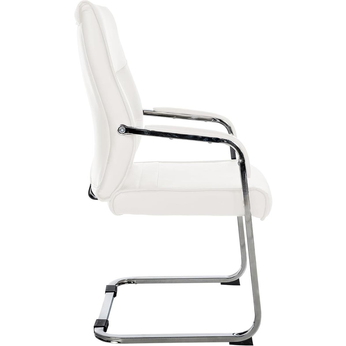 Silla de Confidente BENTON, Gran acolchado, Tapizada en Piel sintética, color Negro