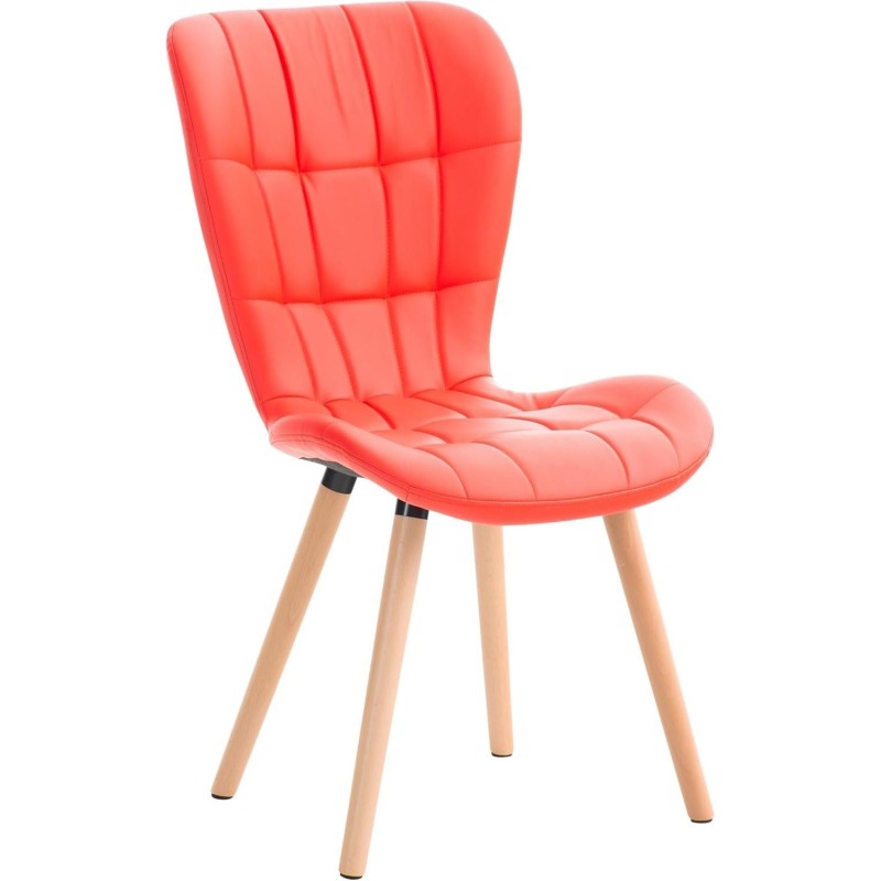 Silla de Confidente ELGAR PIEL en color Negro
