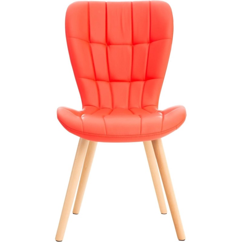 Silla de Confidente ELGAR PIEL en color Negro