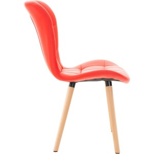 Silla de Confidente ELGAR PIEL en color Negro