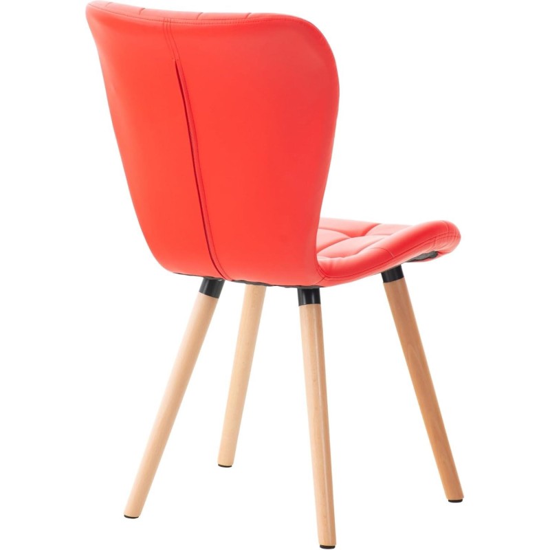 Silla de Confidente ELGAR PIEL en color Negro
