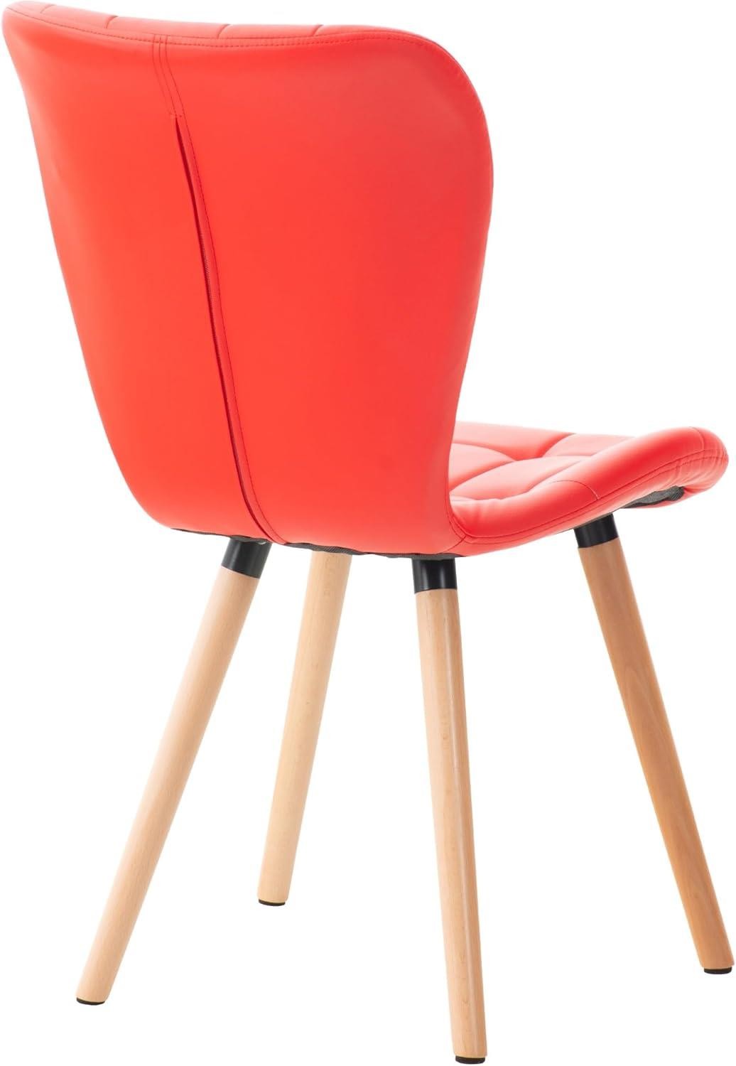 Silla de Confidente ELGAR PIEL, Gran Acolchado, Estructura y Patas de Madera en color Negro