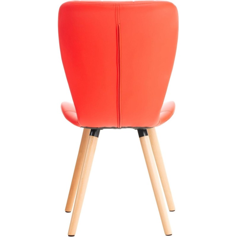Silla de Confidente ELGAR PIEL en color Negro