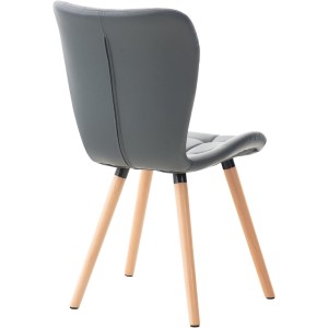 Silla de Confidente ELGAR PIEL en color Negro