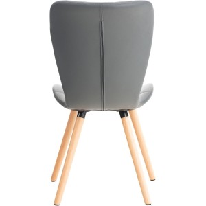 Silla de Confidente ELGAR PIEL en color Negro