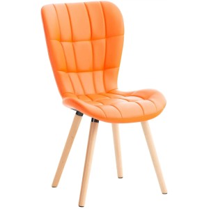 Silla de Confidente ELGAR PIEL en color Negro