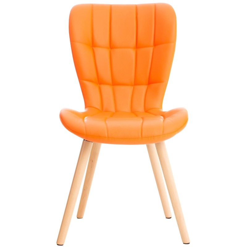 Silla de Confidente ELGAR PIEL en color Negro