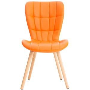 Silla de Confidente ELGAR PIEL en color Negro