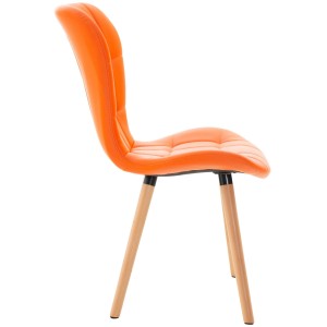 Silla de Confidente ELGAR PIEL en color Negro