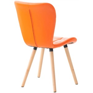Silla de Confidente ELGAR PIEL en color Negro