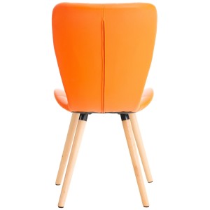 Silla de Confidente ELGAR PIEL en color Negro