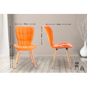 Silla de Confidente ELGAR PIEL en color Negro