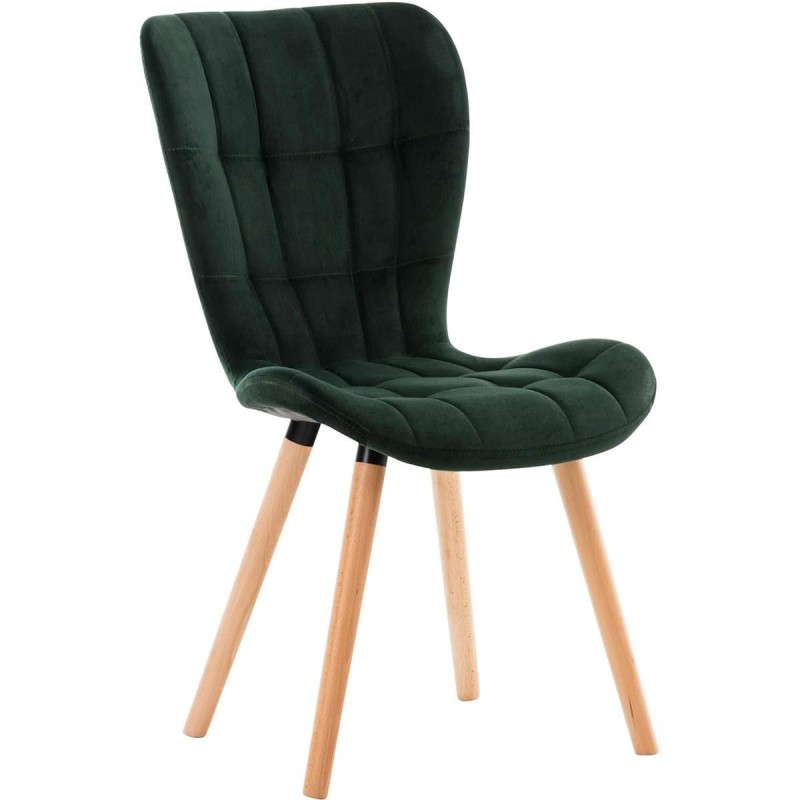 Silla de Confidente ELGAR TERCIOPELO en color Negro