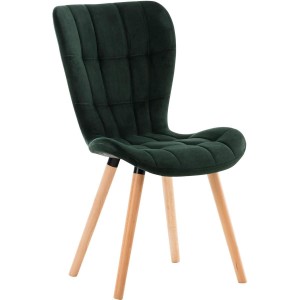 Silla de Confidente ELGAR TERCIOPELO en color Negro