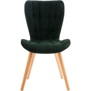 Silla de Confidente ELGAR TERCIOPELO en color Negro
