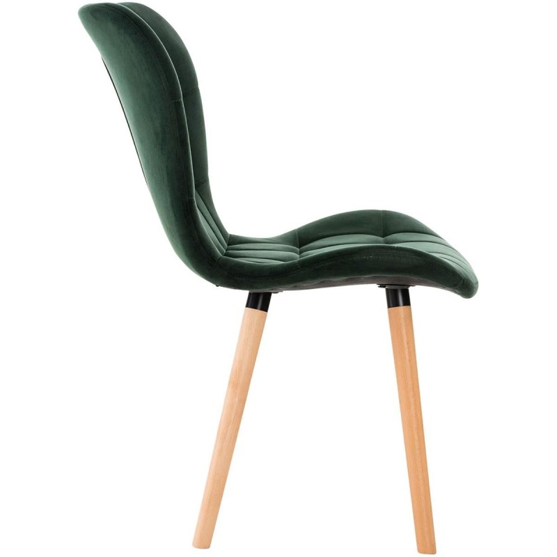 Silla de Confidente ELGAR TERCIOPELO en color Negro