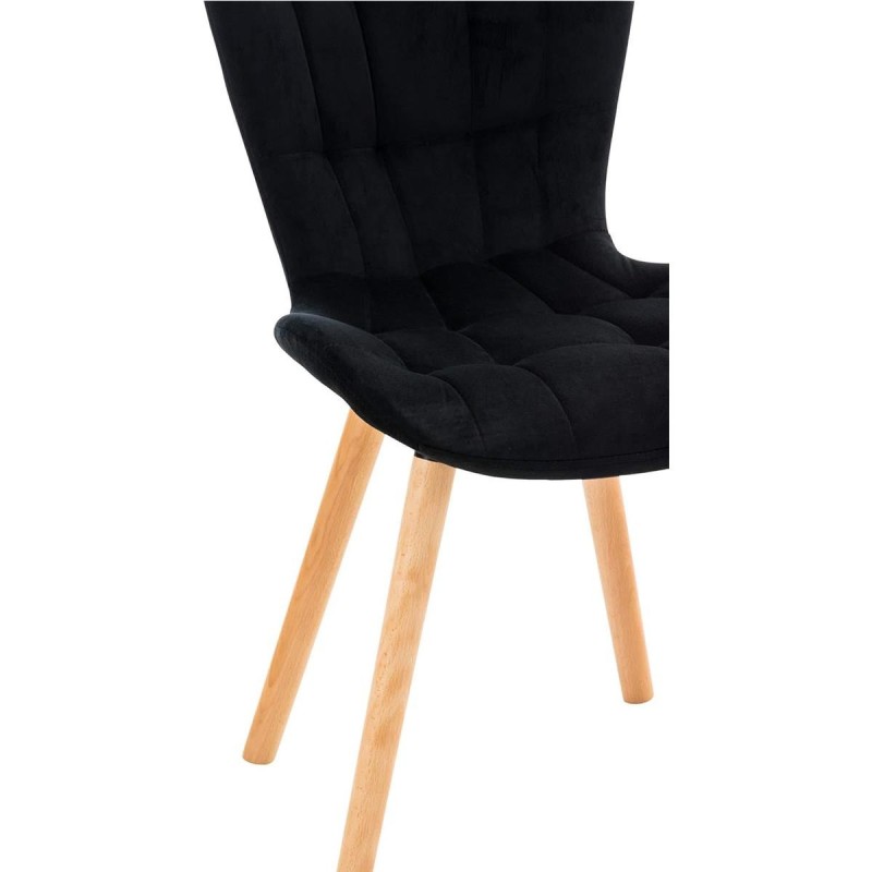 Silla de Confidente ELGAR TERCIOPELO en color Negro